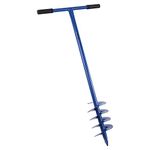 Woodside Manual Garden Earth Auger 150mm Fence Post Hole Digger, 15cm Diameter, 105cm Length