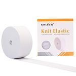 MYUREN 2 Inch by 10 Yard White Heavy Stretch High Elasticity Elastic Spool Knit Elastic Bands for Sewing