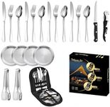 Ssumght 20 Pcs Camping Silverware S