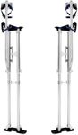 Jecoupoon 48-64 Inch Aluminum Alloy Drywall Stilts with Sliver for Working at High Places (Silver,48-64 Inch)