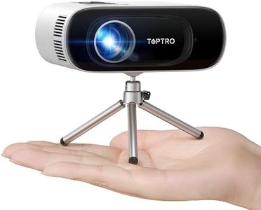 Mini Projector with Tripod【Auto Keystone】 Portable Projector 1080P Supported, TOPTRO 14000 Lumen WiFi 6 Bluetooth Projector Home/Outdoor Movie Projector for TV Stick/PS5/Phone/HDMI