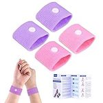 Travel Sickness Bands for Kids, 2 Pairs Anti Sickness Wristbands Child Sea Sickness Bands Motion Sickness Bands Nausea Relief Wristbands Sea Bands Kids Nausea Bands for Car Sea Cruise Flying Trip