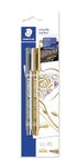 STAEDTLER 8323-S BK2 Metallic Marker Pens - Gold/Silver (Pack of 2)