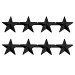 Rank Insignia - Tactical Black - Pair - 4 Stars - 5/8 inch