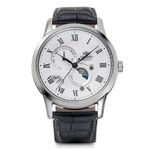 ORIENT Classic Sun & Moon Mechanical Watch RN-AK0005S Men's, シルバー/ホワイト, Mechanical