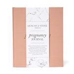 Pregnancy Journal Memory Book (120 Pages) - Pregnancy Planner w/Gold Foil Linen Cover - Flat Lay Spine Pregnancy Keepsake Book -Ideal Pregnancy Gifts