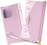 iPhone 13 Pro Folio Case Collet Disney Princess Rapunzel with Mirror Strap Trifold Leather Cover