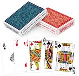 Playing Cards 2 Pack,Waterproof Plastic Playing Cards for Adults and Kids,2 Decks of Poker Cards Professional Set,Wide Poker Size Regular Index,Cards for Pool Beach Games and Family Games Night