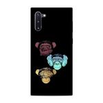 Silence Polycarbonate Designer Three Colorful Monkey Premium Printed Hard Back Case Cover For Samsung Galaxy Note 10, Multicolor