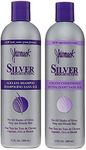 Jhirmack Silver Brightening Purple Shampoo and Conditioner Set for all types of silver, grey, and blonde hair