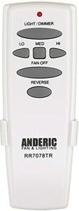 Anderic UC7078T with Reverse Key Remote Control for Hampton Bay Ceiling Fans - Includes Wall Mount (Receiver not Included) - CHQ7078T, UC7078T, Fan-HD, HD5 (with Reverse Key - RR7078TR)