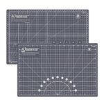 Headley Tools 18"x12" Thickened Self Healing Cutting Mat, A3 Rotary Cutting Sewing Mat for Crafts, Double Sided 5-Ply Table Cutting Board for Fabric Quilting Leather Arts Hobby Project, Grey