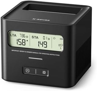 X-Sense Radon Detector for Home, Battery Powered, Clear Short-Term & Long-Term Average Display, Ideal Starter Safety Tool for Home, Model XR0A-SR, Black