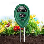 Soil PH Meter, Soil Moisture Meter, 3-in-1 Soil PH Tester, Plant Soil Testing Kit with Moisture/Light/PH, Suitable for Lighting and PH Testing of Gardens, Farm Potted Plant (No Battery Needed)