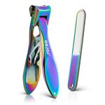 BEZOX Nail Clippers -Large Toenail Clippers for Thick Nails with 17mm Wide Jaw Opening with Nail File, Sharp Curved Blade Finger Nail Clippers, Heavy Duty Nail Cutter Trimmer for Men Seniors