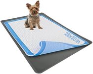 Skywin Dog Pad Holder Tray for 28 x 30 Inches Training Pads - Easy to Clean and Store Perfect for Dog Potty Tray – Silicon Wee Wee Pad Holder, No Spill Pee Pad Holder for Dogs (Grey)