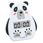 ONICORN® Kitchen Timer Cute Cartoon Shape Digital Countdown, Magnetic Short Timer with LCD Display with Loud Alarm for Cooking, Sports, Studying, Cooking, Baking, Classroom (Pack of 1, Timer-C-White)