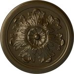 Ekena Millwork CM12LEBRS Legacy Acanthus Ceiling Medallion, 12 3/4" OD x 7/8" P (Fits Canopies up to 3 1/2"), Hand-Painted Brass