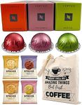 Nespresso Vertuo Coffee Capsules - El Salvador, Colombia, Mexico - 3 Boxes (30 Pods) Bundled with Border Biscuits Selection & Giftable Tote Bag