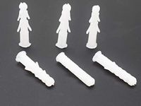 RAB Plastic Rawal Wall Plug Frame Fixings Tube, White, 35mm, Pack of 50 PCS