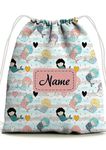 Baby of Mine Kids Drawstring Backpack For Swimming Gym Yoga Tuition Waterproof Bags For 3-10 Year Girls Boys Mermaid Printed Bags (Multicolor)