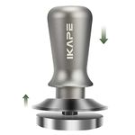 IKAPE 58mm Espresso Tamper, Premium Barista Coffee Tamper with Calibrated Spring Loaded, 100% Stainless Steel Base Tamper Compatible with Espresso Machine Rancilio, Gaggia Bottomless Portafilter