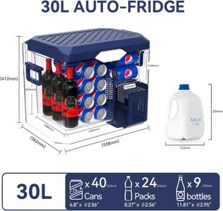 BINGI 30L Portable Car Fridge Freezer – Dual Power, Adjustable Temp, Camping