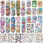 Tazimi 380 Styles (27 Sheets) Temporary Tattoo for kids-Full & Half Arm Tattoos Sleeves for Girls Boys Marine Life Space Racing Car Unicorn Animals Dinosaur Cartoon Tattoos Stickers for Kids