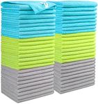 AIDEA Microfiber Cleaning Cloths-50PK, Soft Absorbent Microfiber Towel, Lint-Free Streak-Free Microfiber Rags for House, Kitchen, Car, Window (12in.x16in.)