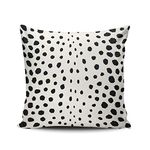 Black Cheetah Print Pattern Pillowcase Home Inch Square Pillow Cushion Covers One-Side Printed