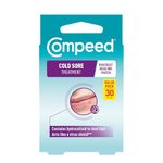 Compeed Hydrocolloid Cold Sore Treatment Patches (30 Invisible Plasters for Cold Sores)