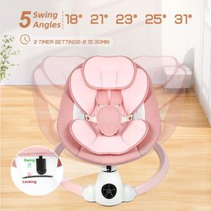 Portable Electric Baby Bouncer – Pink Infant Soothing Seat