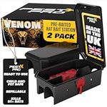 Pest X Pro Venom – 2X Pre-Baited Rat Poison Bait Box, Ready-To-Use, Professional Grade, Rat Poisoning Super Strength For Indoor & Outdoor Infestations, Safe & Effective Rat Traps