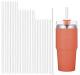 15 Pcs 3 Sizes Replacement Straws for Stanley Tumbler Cups 20oz, 24oz, 32oz, 40 oz, Reusable Thickened Plastic Clear Straws with Brush, Fit for Quencher Adventure Travel Tumbler, 8.5"/10.4"/12.1"