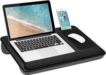 SEFFO Deluxe Lap Desk Laptop Stand Portable Tray With Cushion, Built-In Mouse Pad And Wrist Rest, Up To 15.6"