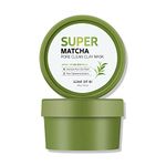 SOME BY MI Super Matcha Pore Clean Clay Mask - 3.52Oz, 100g - Made from Match Water for Sensitive Skin - Exfoliating and Moisturizing Effect with Sebum and Pore Care - Facial Skin Care