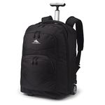 High Sierra Freewheel Pro Backpack Bookbag for Travel, or Work Rotating Handle and Padded Sleeve, Black, 21", Rolling