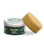 Rustic Art Organic Tea Tree Shaving Soap|Sulphate & Paraben Free|Soft Stable Lather For Smooth Shave|For All Skin Types|50Gram - Bar