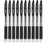 10 PCs Retractable Black Gel Writing Rollerball Pens 0.5mm Ballpoint Back To School Office Student Art Drawing Sketching Pens