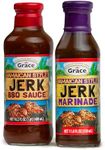 Grace Jamamican Style Jerk Marinade and Jerk BBQ Sauce - 2 Bottles