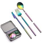 Outlery | Portable & Reusable Stainless Steel Travel Cutlery Set - Includes Travel Case for Easy Transport