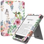 MoKo Case for 6.8" Kindle Paperwhite (11th Generation-2021) and Kindle Paperwhite Signature Edition, Slim PU Shell Cover Case with Auto-Wake/Sleep for Kindle Paperwhite 2021 E-Reader, Fragrant Flowers