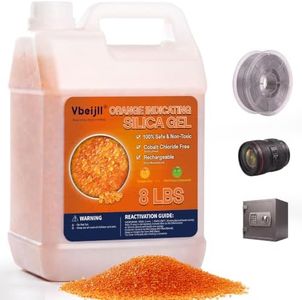 Vbeijll (8 LBS) Orange Indicating Silica Gel Desiccant Beads