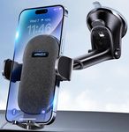 APPS2Car Car Phone Holder Mount Dashboard/Windshield Car Mobile Holder Rotatable 360 Car Mount with Suction Cup Compatible with iPhone 15/14/13 Series and All Android Phone