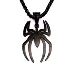 Tapp Collections 316L Stainless Steel Superhero Spider-man Pendant Necklace - Black Color