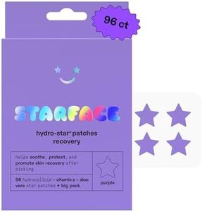 Starface Hydro-Star Recovery Patches BIG PACK, Hydrocolloid Patches with Aloe Vera and Vitamin A, Helps Soothe and Protect Skin After Picking, Shrinks Spots, Vegan, Cruelty-Free Skincare (96 Count)