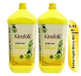 Kinsfolk EXTRA LIGHT Olive Oil - 5 Ltr ((Pack Of 2)) with Get 500 ml FREE