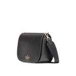 kate spade handbag for women Madison saddle crossbody bag (Black)