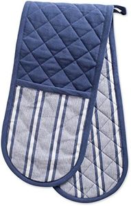 DII Double Strip Chef Kitchen Cooking & Baking Collection, Double Oven Mitt, 35x7.5, French Blue
