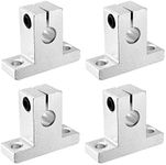 uxcell 4PCS SK8 Aluminum Linear Motion Rail Clamping Rod Rail Guide Support for 8mm Diameter Shaft